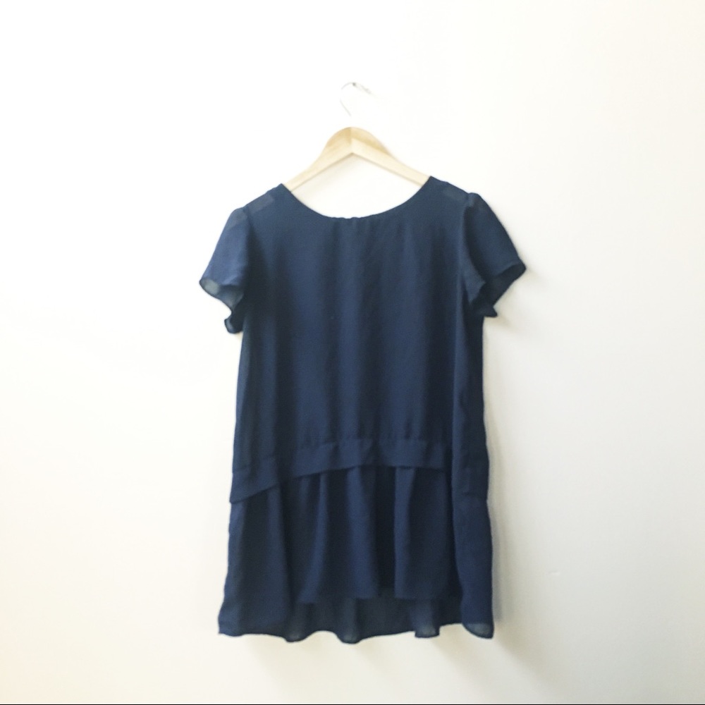 Uniqlo Sheer Babydoll Top